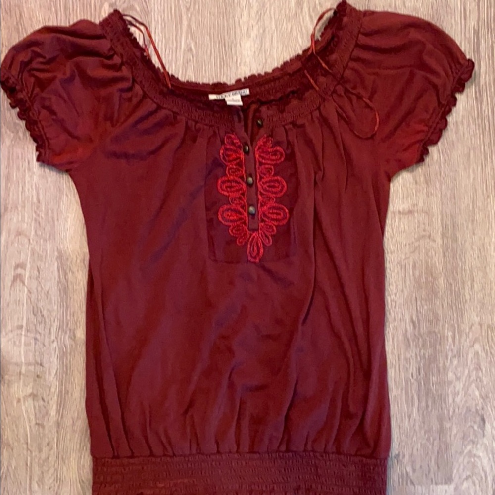 Lucky Brand Red Blouse